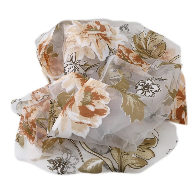 Peony Floral Tulle Sheer Curtains | Light-Filtering Panels for Any Room