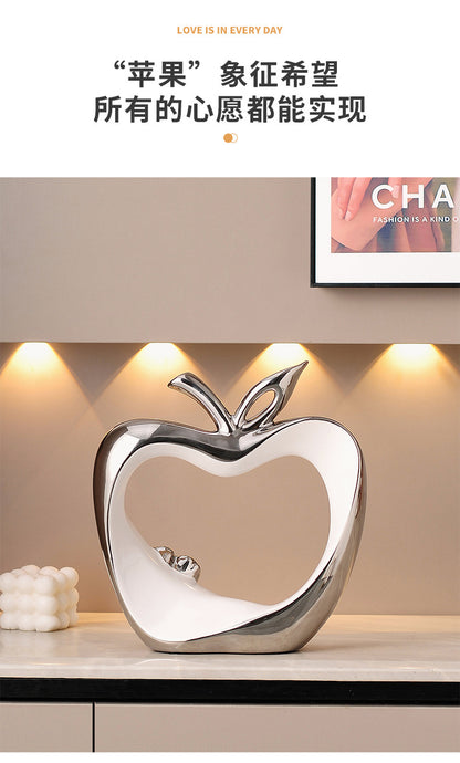 Luxury Ceramic Apple Decor Set | Modern Home Accent