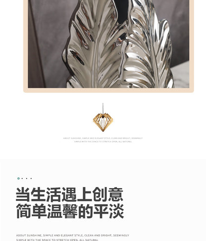 Nordic Gold-Painted Ceramic Vase | Luxury Home Decor