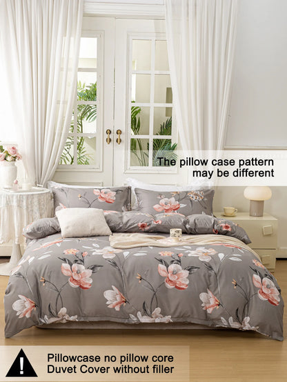 Leaf Floral Duvet Cover Set | 3-Piece Bedding Set