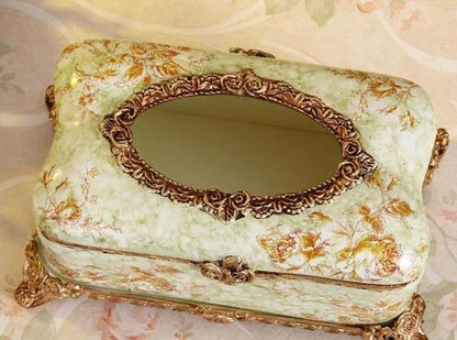 European Retro Luxury Resin Tissue Box