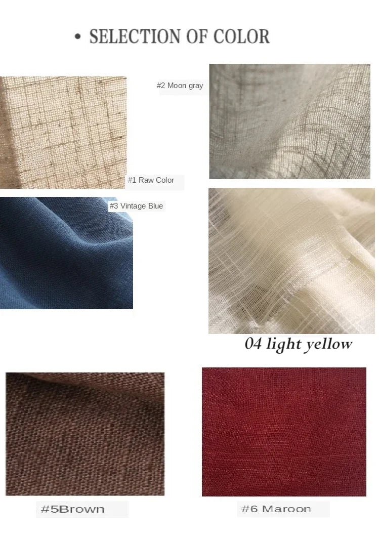 Modern Linen Sheer Curtains | Semi-Sheer Voile Panels for Living Room & Bedroom