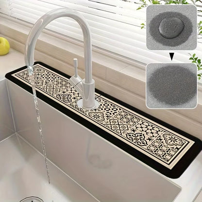 Diatom Mud Sink Drain Mat | Anti-Splash Kitchen & Bath
