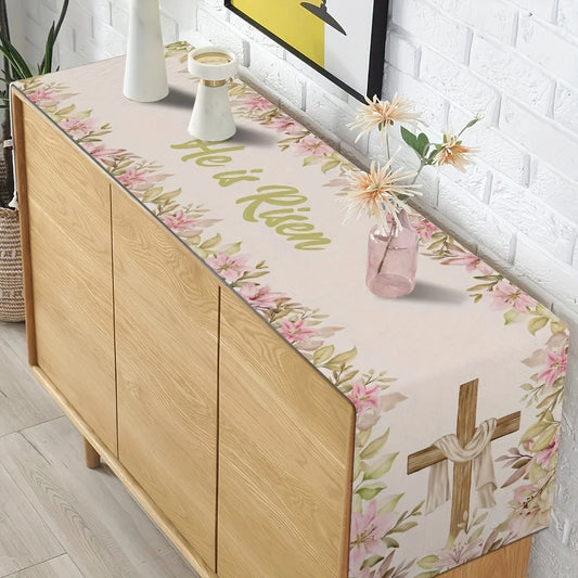 Easter Floral Cross Table Runner | Faith & Holiday Decor