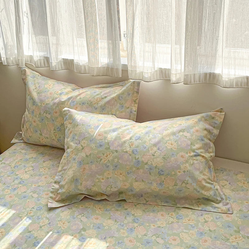 100% Cotton Floral Duvet Cover Set | Luxury 3-Piece Bedding