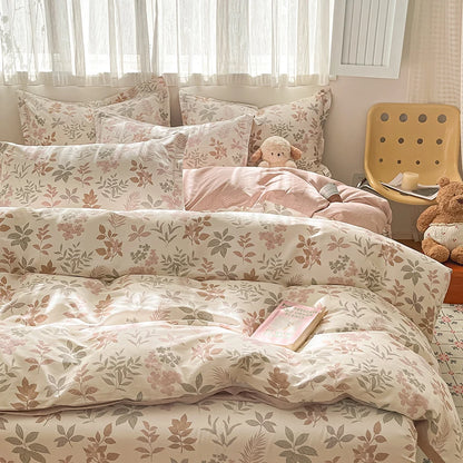 100% Cotton Floral Duvet Cover Set | Luxury 3-Piece Bedding