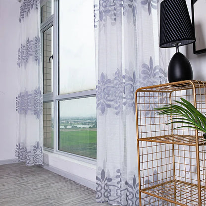 Peony Floral Tulle Sheer Curtains | Light-Filtering Panels for Any Room