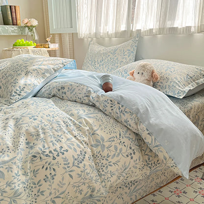 100% Cotton Floral Duvet Cover Set | Luxury 3-Piece Bedding