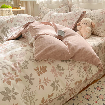 100% Cotton Floral Duvet Cover Set | Luxury 3-Piece Bedding