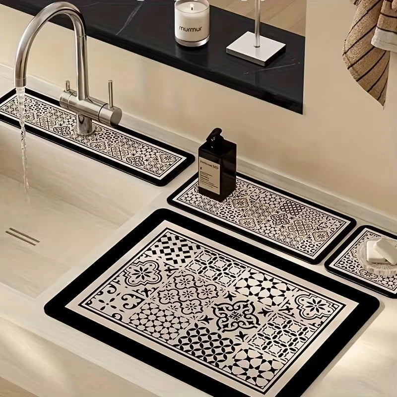 Diatom Mud Sink Drain Mat | Anti-Splash Kitchen & Bath