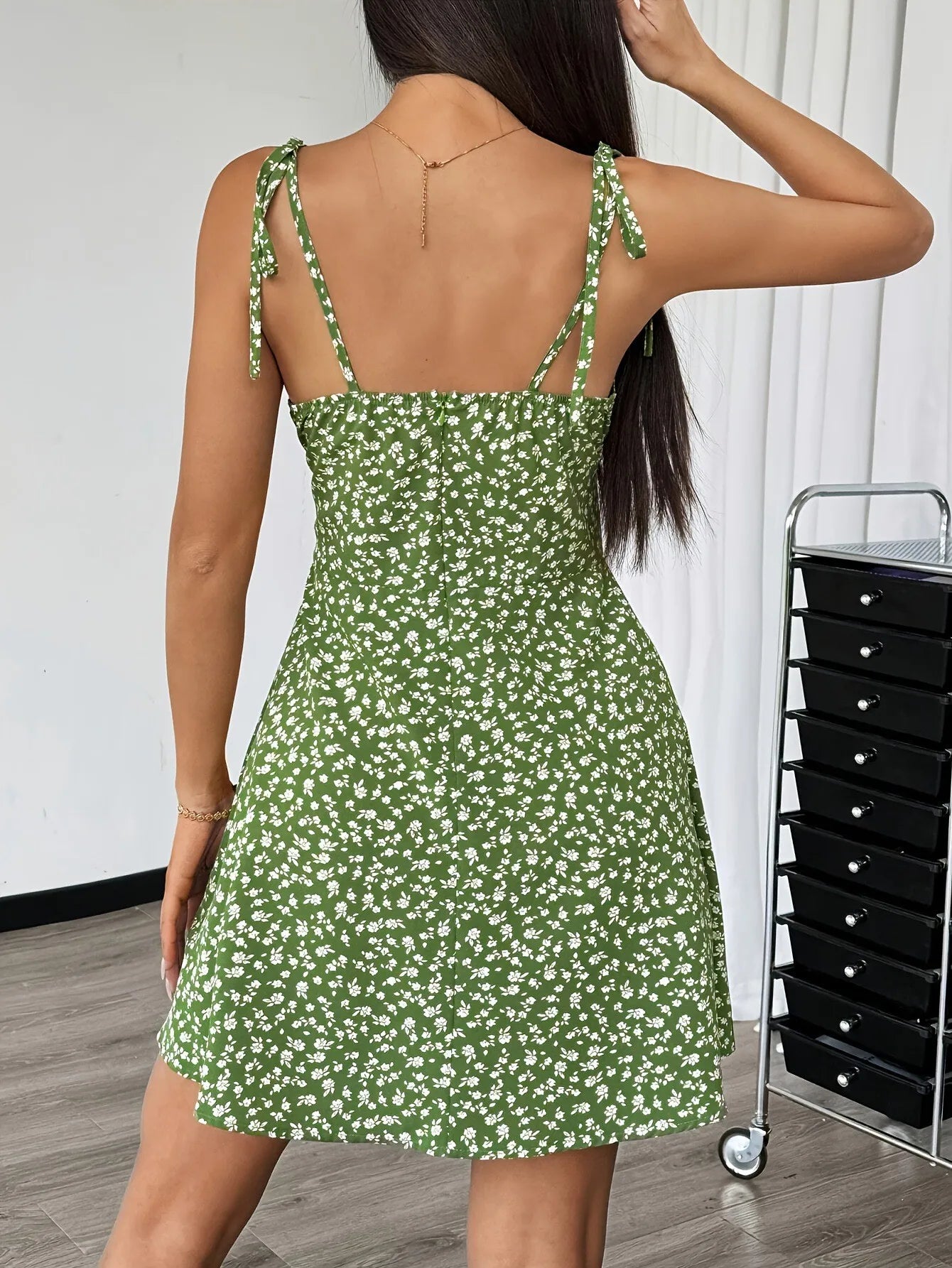 Floral Spaghetti Strap Mini Sundress | A-Line Beach Dress for Women