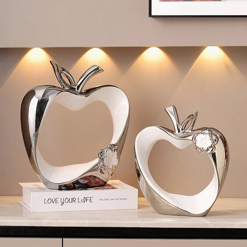 Luxury Ceramic Apple Decor Set | Modern Home Accent