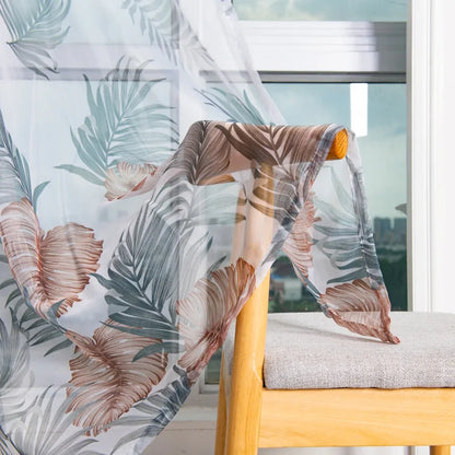 Peony Floral Tulle Sheer Curtains | Light-Filtering Panels for Any Room