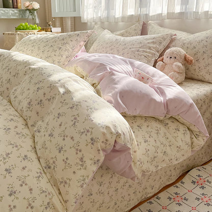 100% Cotton Floral Duvet Cover Set | Luxury 3-Piece Bedding