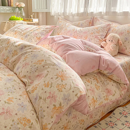 100% Cotton Floral Duvet Cover Set | Luxury 3-Piece Bedding