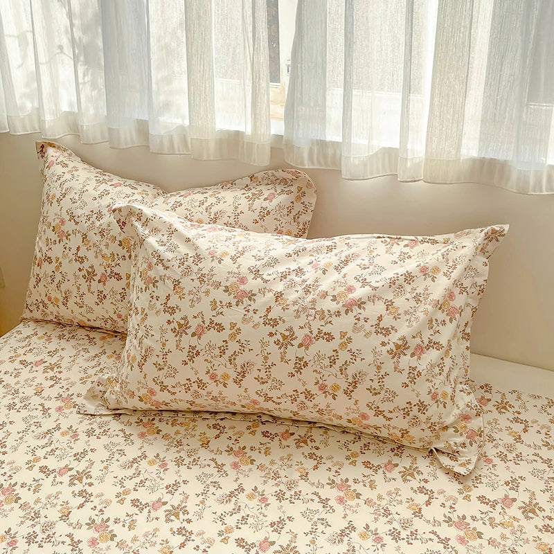 100% Cotton Floral Duvet Cover Set | Luxury 3-Piece Bedding