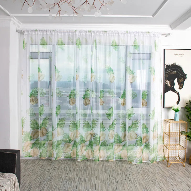 Peony Floral Tulle Sheer Curtains | Light-Filtering Panels for Any Room