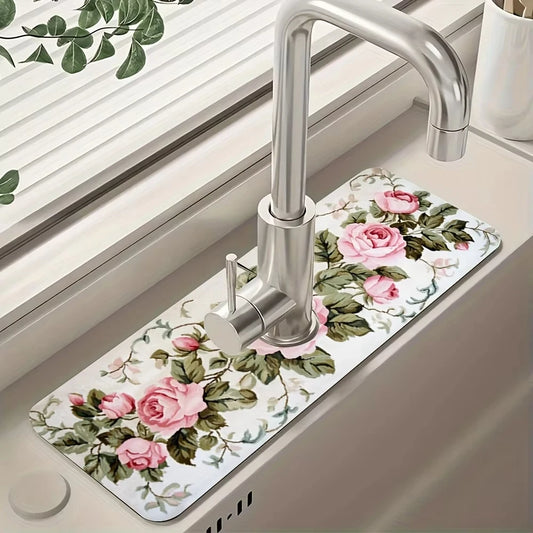 Diatom Mud Sink Drain Mat | Anti-Splash Kitchen & Bath