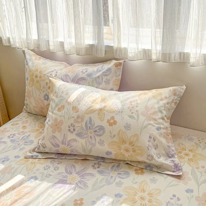 100% Cotton Floral Duvet Cover Set | Luxury 3-Piece Bedding