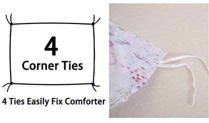 Flower Pattern Duvet Cover Set | 3-Piece Soft Bedding