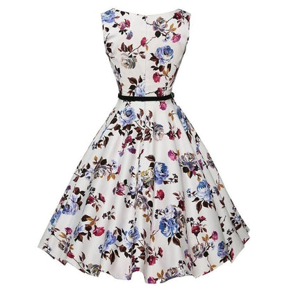 Floral Robe Retro Swing Casual Vintage Dress