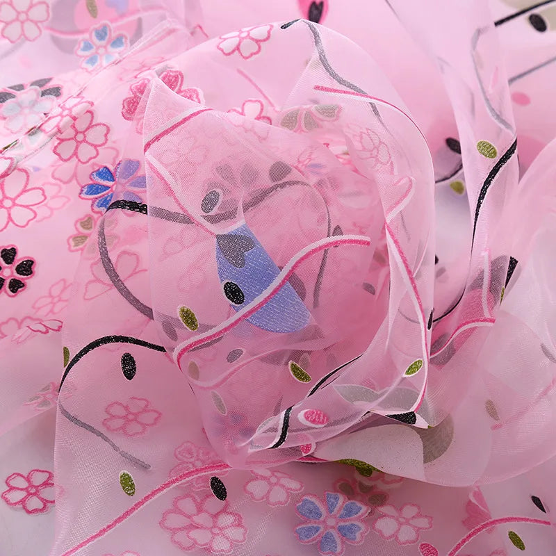 Peony Floral Tulle Sheer Curtains | Light-Filtering Panels for Any Room