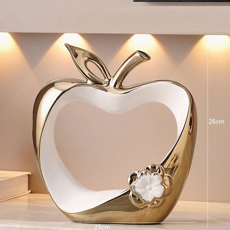 Luxury Ceramic Apple Decor Set | Modern Home Accent