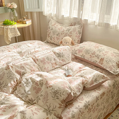 100% Cotton Floral Duvet Cover Set | Luxury 3-Piece Bedding