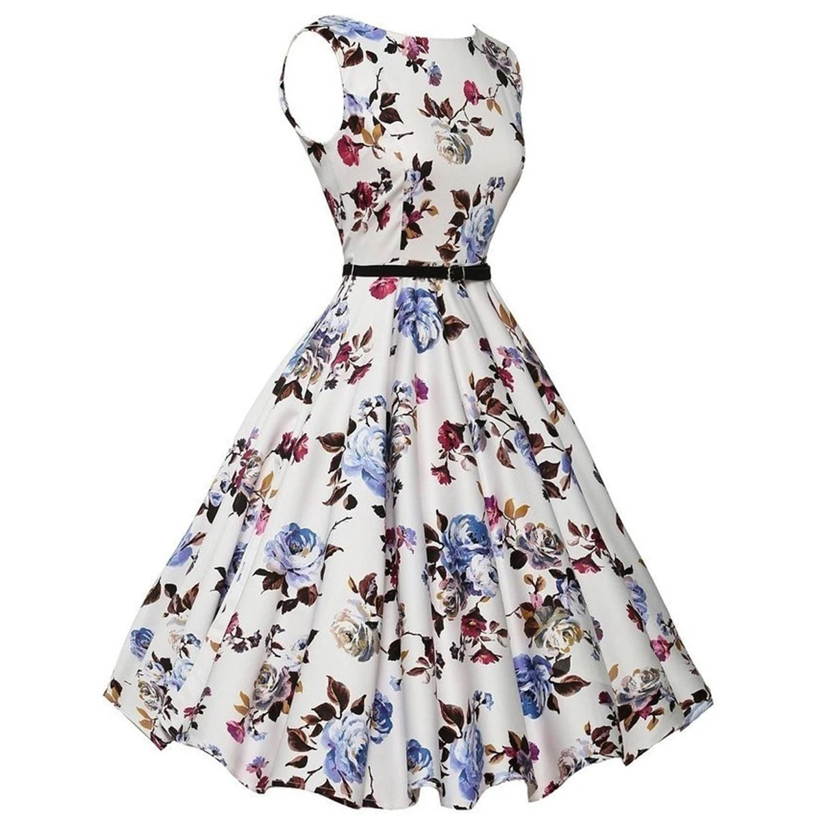 Floral Robe Retro Swing Casual Vintage Dress