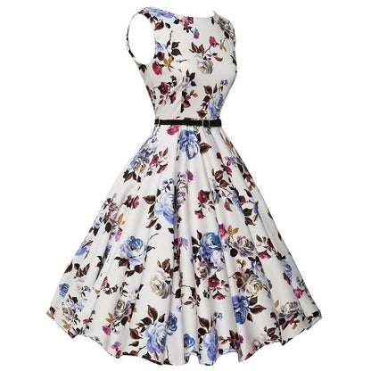 Floral Robe Retro Swing Casual Vintage Dress