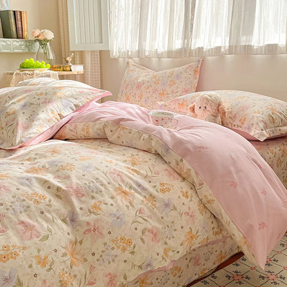 100% Cotton Floral Duvet Cover Set | Luxury 3-Piece Bedding