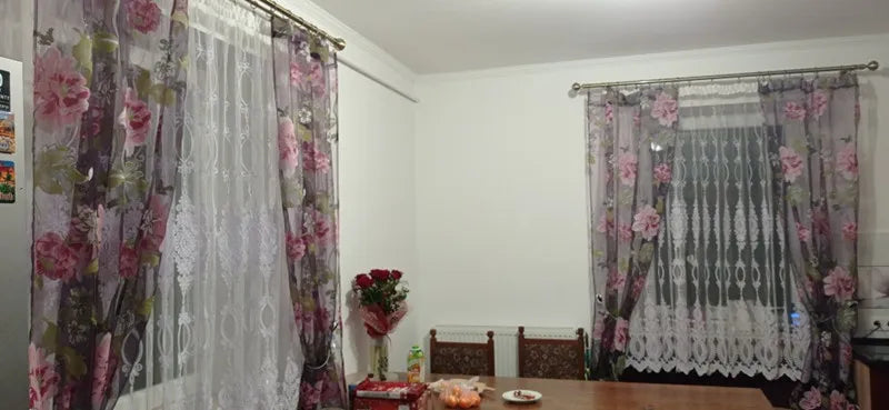 Peony Floral Tulle Sheer Curtains | Light-Filtering Panels for Any Room