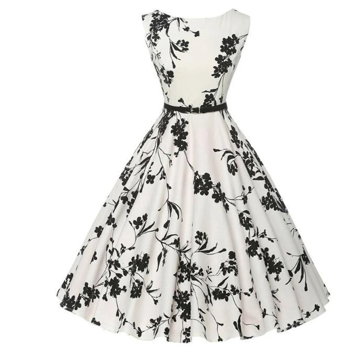 Floral Robe Retro Swing Casual Vintage Dress