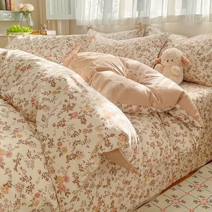 100% Cotton Floral Duvet Cover Set | Luxury 3-Piece Bedding