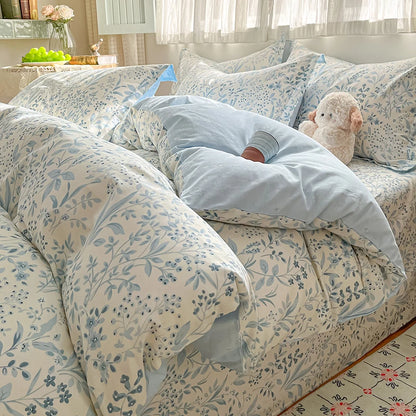 100% Cotton Floral Duvet Cover Set | Luxury 3-Piece Bedding