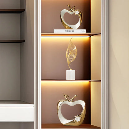 Luxury Ceramic Apple Decor Set | Modern Home Accent