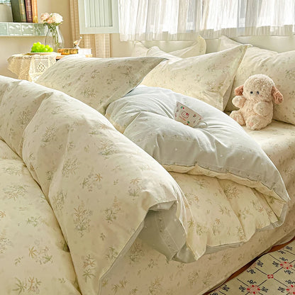 100% Cotton Floral Duvet Cover Set | Luxury 3-Piece Bedding
