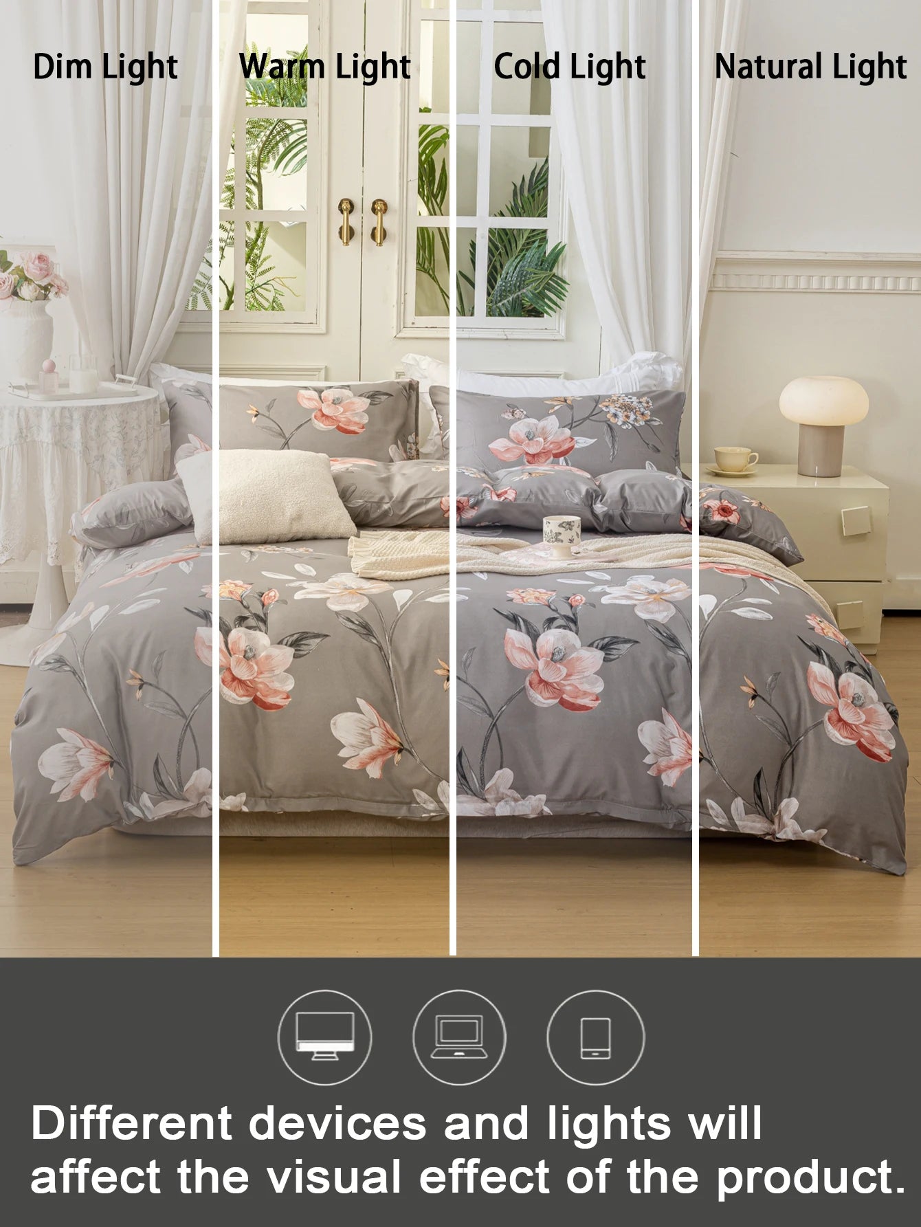 Leaf Floral Duvet Cover Set | 3-Piece Bedding Set