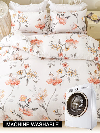 Leaf Floral Duvet Cover Set | 3-Piece Bedding Set