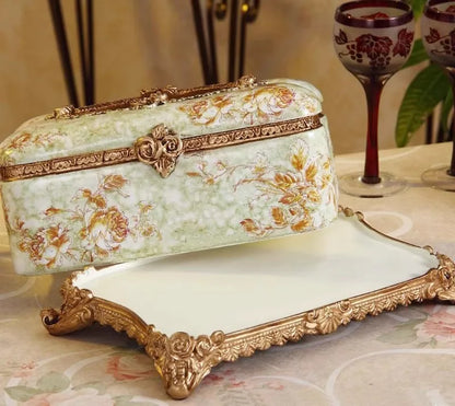 European Retro Luxury Resin Tissue Box