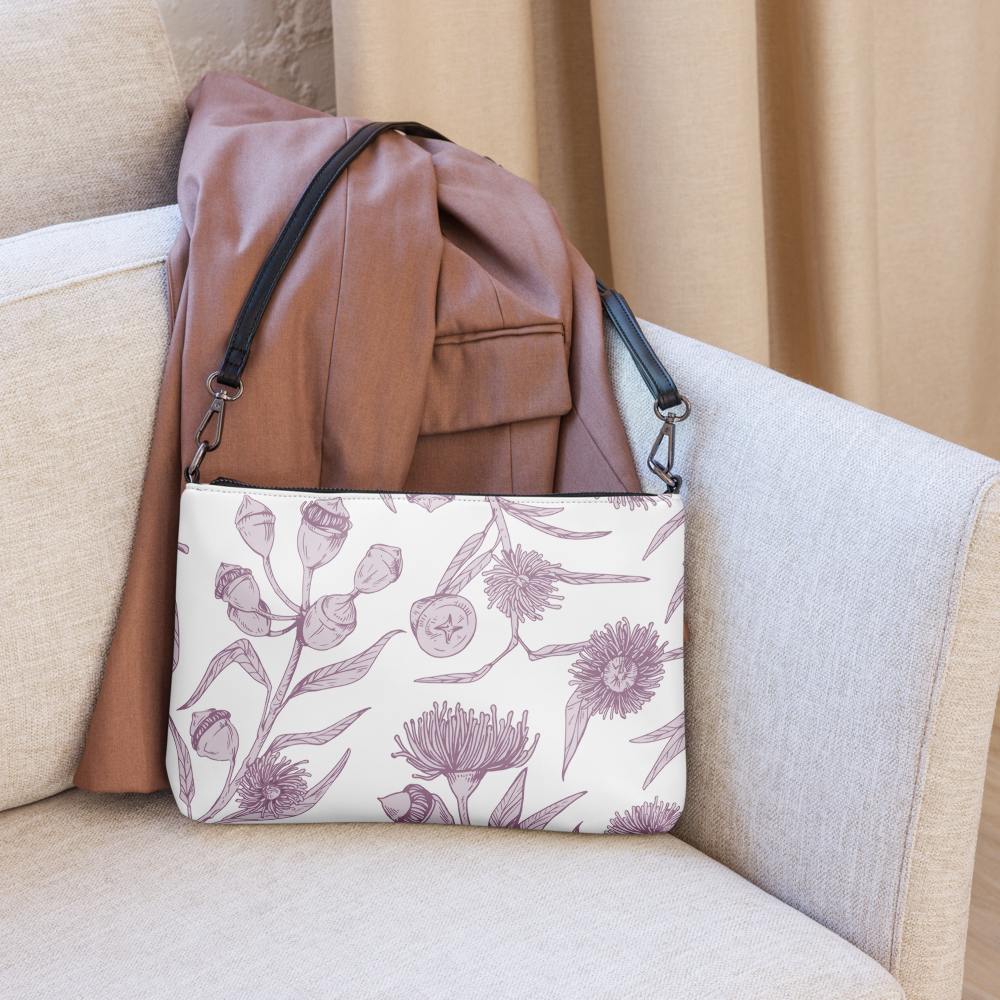 Lavender Buttons Crossbody Bag