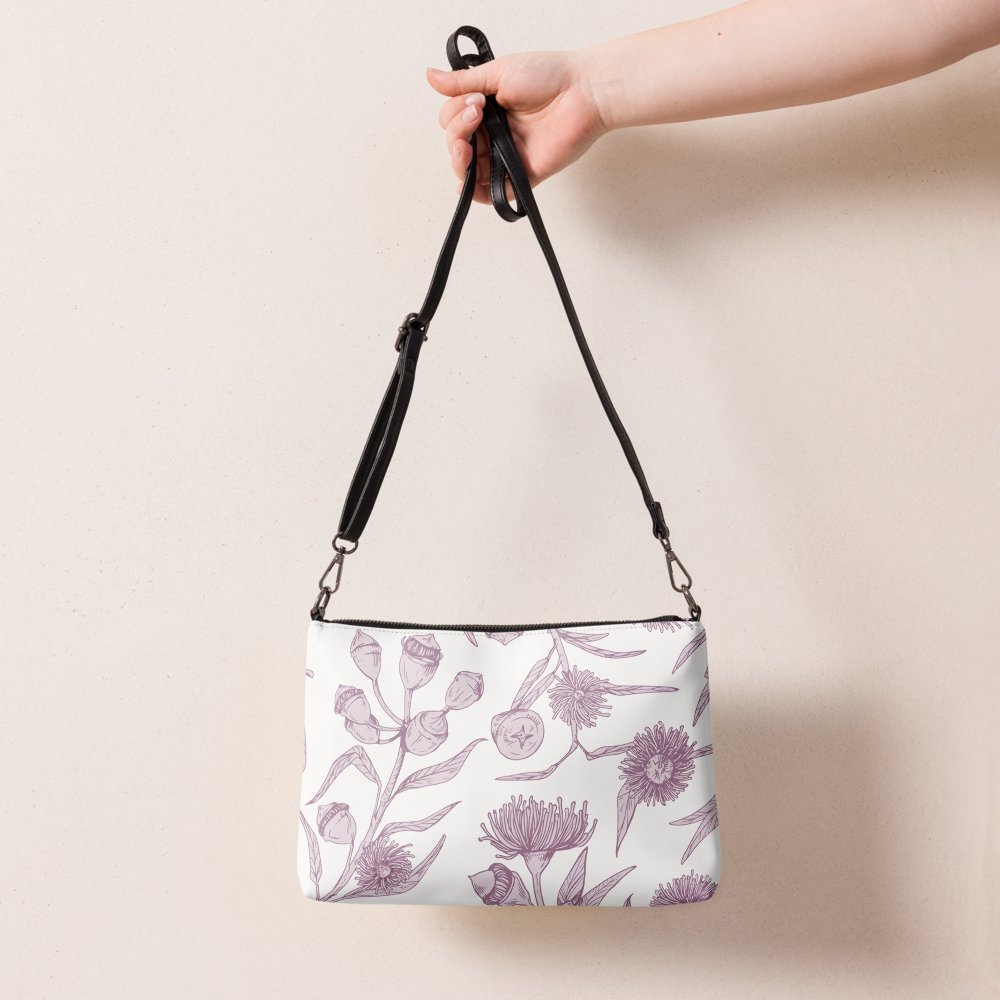 Lavender Buttons Crossbody Bag